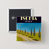 Ischia Italien Reiseplakat Button (Vorne & Hinten)