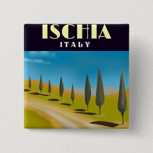 Ischia Italien Reiseplakat Button
