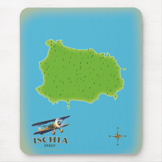 Ischia Italien Reiseplakat Mousepad (Vorne)