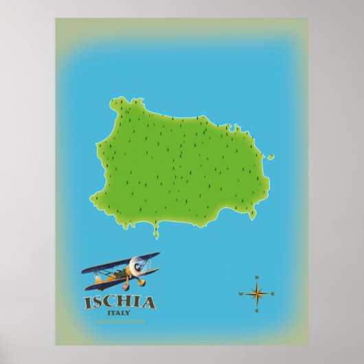 Ischia Italien Reiseplakat Poster (Vorne)