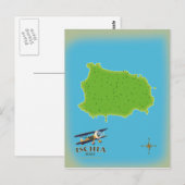 Ischia Italien Reiseplakat Postkarte (Vorne/Hinten)