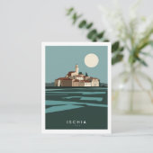 Ischia Italien Stylist Illustration Postkarte (Stehend Vorderseite)