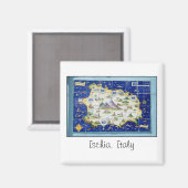 Ischia, italienischer Magnet (Vorderseite/Rückseite)