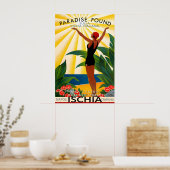 Ischia Italy Tyrrhenian Sea Naples Campania Travel Poster (Küche)