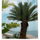 Ischia Ponte Oceanfront Palm Serenity 1 Duschvorhang (Vorderseite)