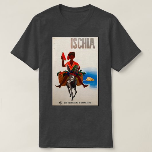 Ischia Vintage Reiseposter T-Shirt (Design vorne)