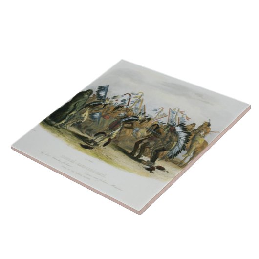 Ischoha-Kakoschochata, Tanz des Mandan Fliese (Seite)