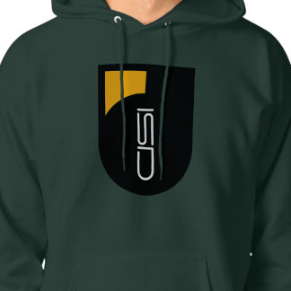 ISD Black Gold Logo-type Retro Hoodie