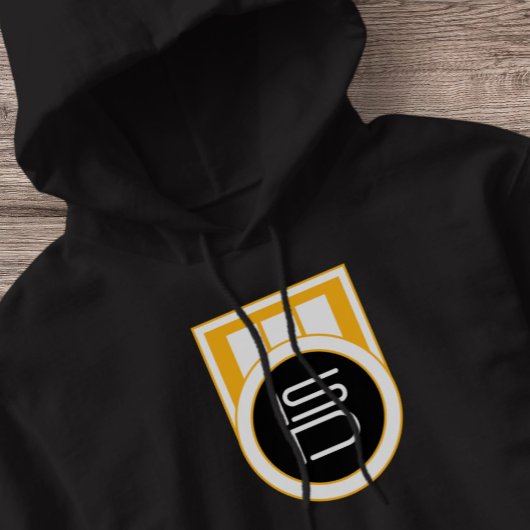 ISD Black Gold Streetwear Logo Retro  Hoodie