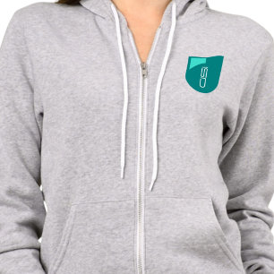 ISD Damen Türkis Logo-type Retro  Hoodie