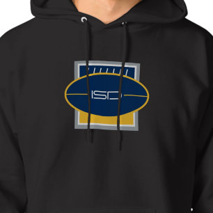 ISD End Zone Blau Gold Grau Fußball Retro Hoodie