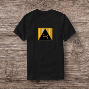 ISD Unisex Schwarz & Gold Dreiecksymbol T-Shirt