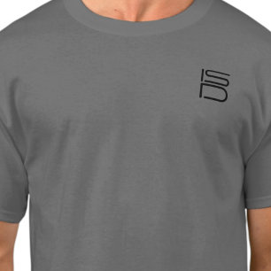 ISD Unisex Schwarzes Logo Basic T-Shirt 
