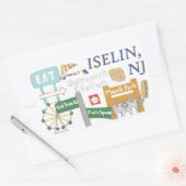 Iselin, NJ Doodle Sticker (Umschlag)