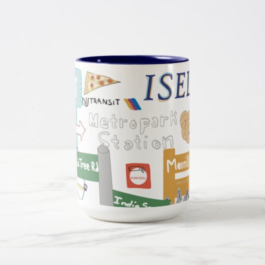 Iselin, NJ Doodle Tasse (Mittel)
