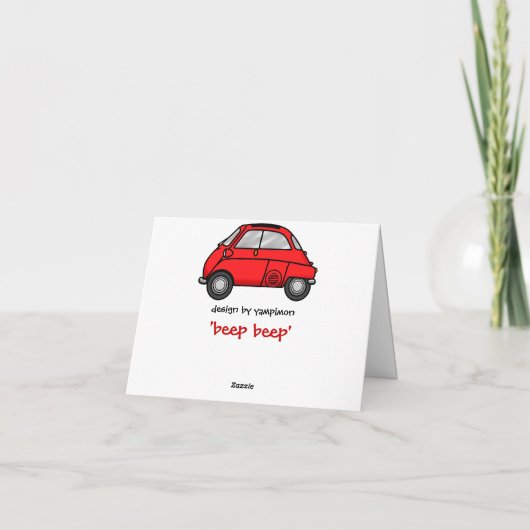 Isetta Geburtstag Karte (Rückseite)