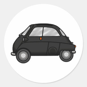 isetta Schwarzes Runder Aufkleber