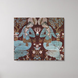 Isfahan-Artplatte, Perser, 17. Jahrhundert (Seide) Leinwanddruck