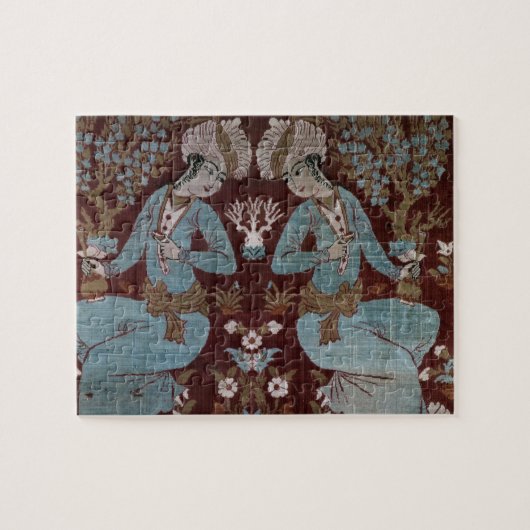 Isfahan-Artplatte, Perser, 17. Jahrhundert (Seide) Puzzle (Horizontal)