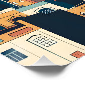 Isfahan in Grafik Poster (Ecke)