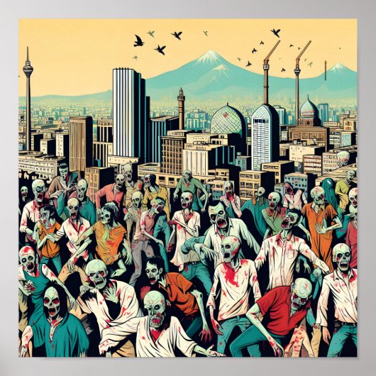 Isfahan with zombies - Persian (Iran) design Poster (Vorne)