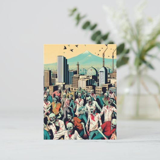 Isfahan with zombies - Persian (Iran) design Postkarte (Stehend Vorderseite)