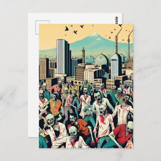 Isfahan with zombies - Persian (Iran) design Postkarte (Vorne/Hinten)