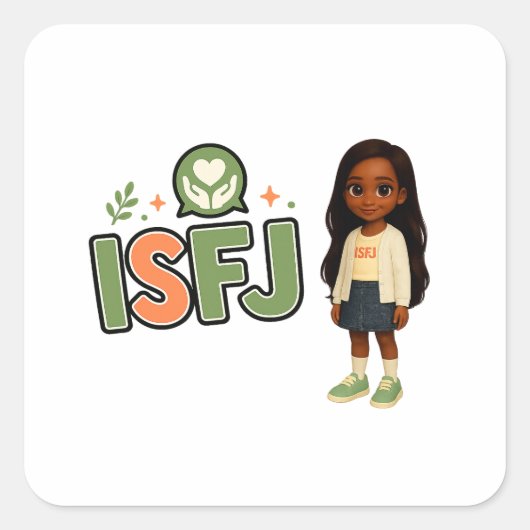 ISFJ — A Guardiã da Harmonia Quadratischer Aufkleber (Vorderseite)
