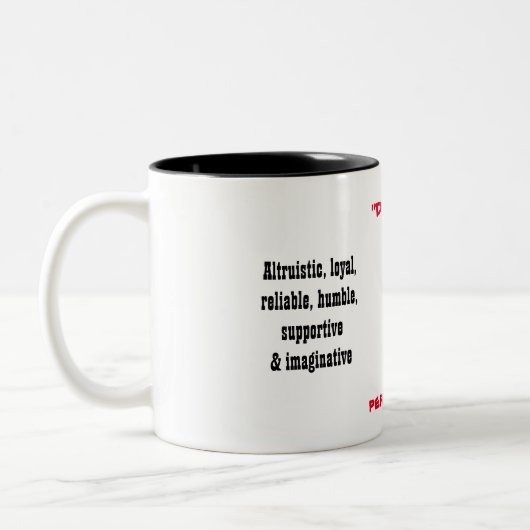 ISFJ Persönlichkeits-Tasse Zweifarbige Tasse (Links)