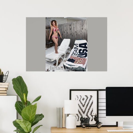 Ishah Laurah während der Winter-Olympia 2018 Poster (Heimbüro)