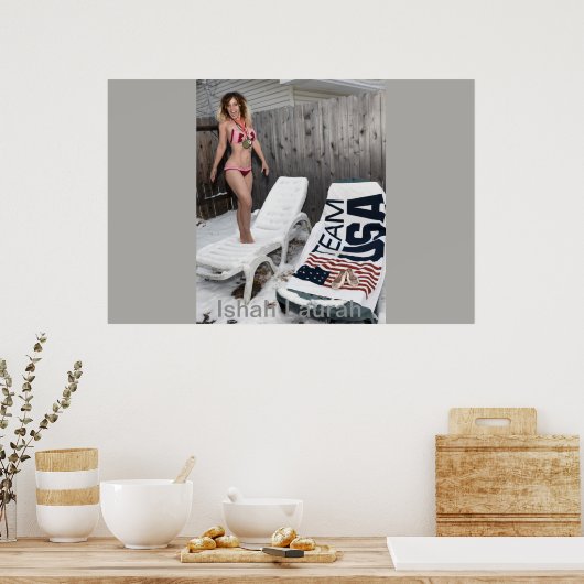 Ishah Laurah während der Winter-Olympia 2018 Poster (Küche)