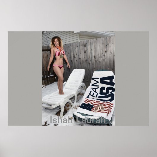 Ishah Laurah während der Winter-Olympia 2018 Poster (Vorne)