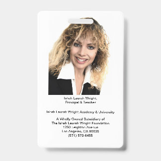 Ishah Laurah Wright Academy and University Abzeich Ausweis