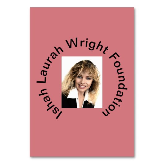 Ishah Laurah Wright Foundation Tischnummer (Vorderseite)