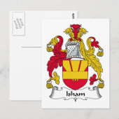 Isham Familienwappen Postkarte (Vorne/Hinten)
