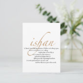Ishan Postcard (groß) Postkarte (Stehend Vorderseite)