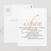 Ishan Postcard (groß) Postkarte (Vorne/Hinten)