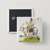 Ishana oder Shiva, graviert von C. de Motte Button (Vorne & Hinten)