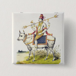 Ishana oder Shiva, graviert von C. de Motte Button