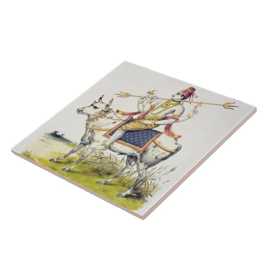 Ishana oder Shiva, graviert von C. de Motte Fliese (Seite)