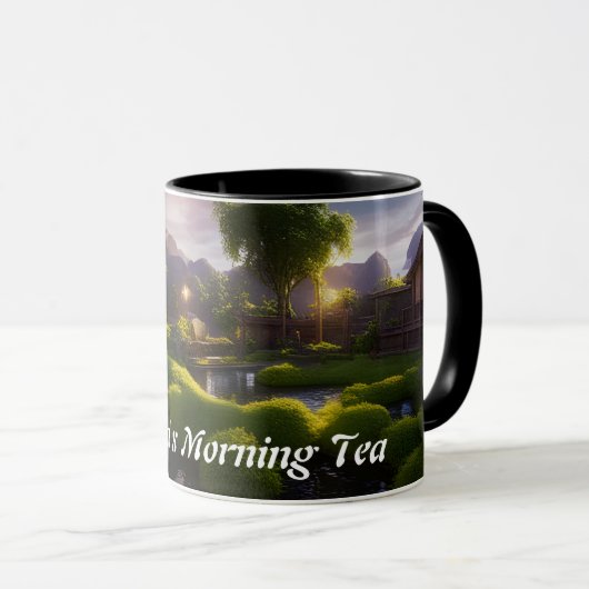 Isheetas Morgen-Tee Personalisiert anpassbar Tasse (VorderseiteRechts)