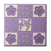 Ishidatami japanese geprüfte Musterplättchen Blume Fliese (Vorderseite)