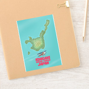 Ishigaki Okinawa, Japan-Karte Aufkleber