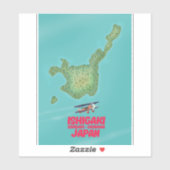 Ishigaki Okinawa, Japan-Karte Aufkleber (Blatt)