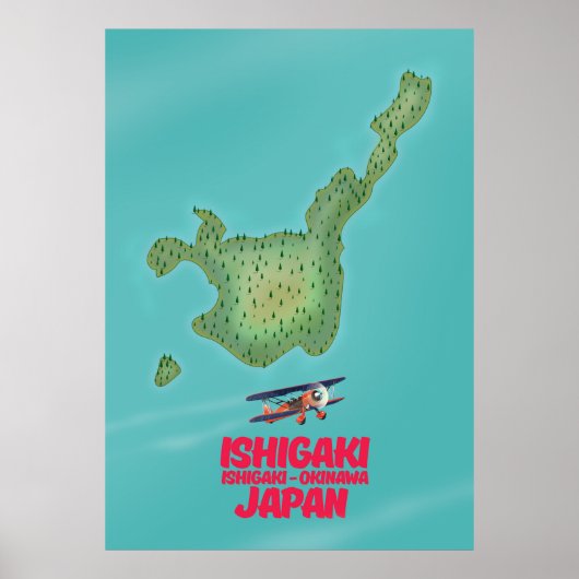 Ishigaki Okinawa, Japan-Karte Poster (Vorne)