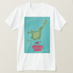 Ishigaki Okinawa, Japan-Karte T-Shirt