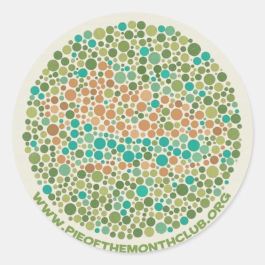 Ishihara Test für Pie-Aufkleber Runder Aufkleber (Vorderseite)