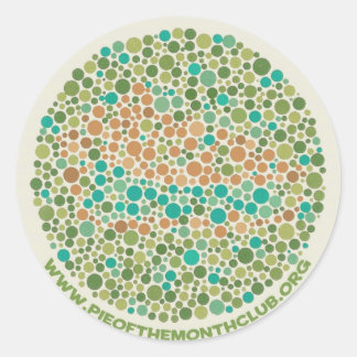 Ishihara Test für Pie-Aufkleber Runder Aufkleber