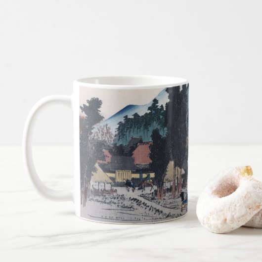 Ishiyakushi durch Hiroshige Japaner Ukiyo-e Kaffeetasse (Mit Donut)
