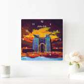 Ishtar Gate Quadratische Wanduhr (Zuhause)